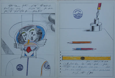 Saul Steinberg Vintage Print 1973 - Original Lithograph