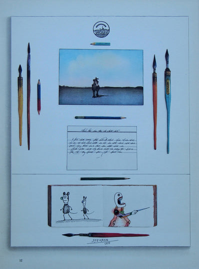 Saul Steinberg Vintage Print 1973 - Original Lithograph