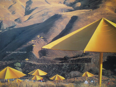 Christo exhibition poster - Yellow Umbrellas