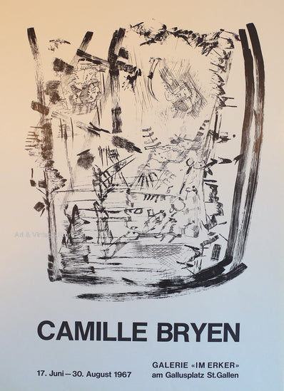 Camille Bryen - Original Artist Poster 1967