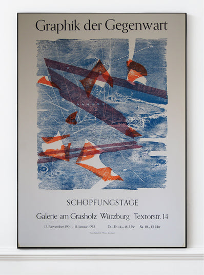 Werner Merzhäuser Original Woodcut Poster 1992 - Graphik der Gegenwart