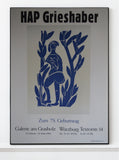 HAP Grieshaber Original Woodcut Poster 1984 - Graphik der Gegenwart