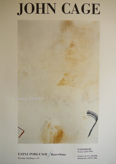 John Cage Original Artist Poster 1991