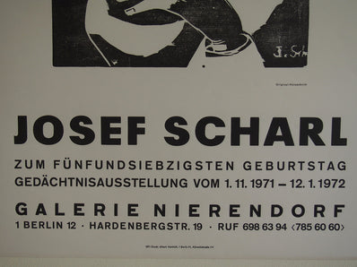 Joesf Scharl Original Woodcut Poster 1971
