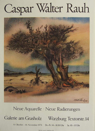 Casper Walter Rauh original Artist Poster 1978