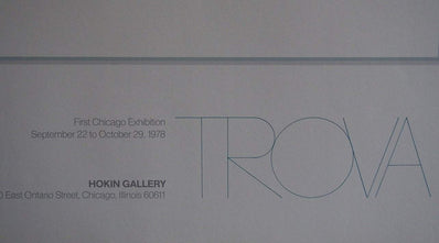 Ernest Trova Original Artist Poster - Holkin Gallery, Chicago 1978