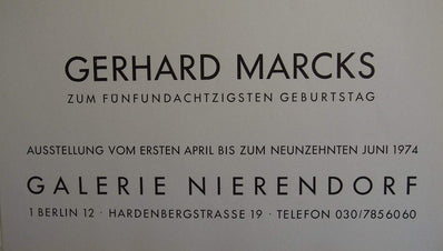 Gerhard Marcks - Original Artist Poster 1974
