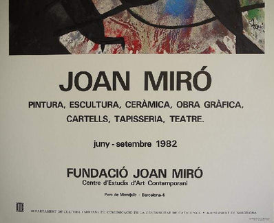 Joan Miró Original Artist Poster 1982